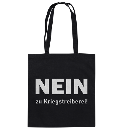 Nein zu Kriegstreiberei - Baumwolltasche