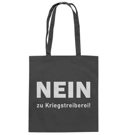 Nein zu Kriegstreiberei - Baumwolltasche