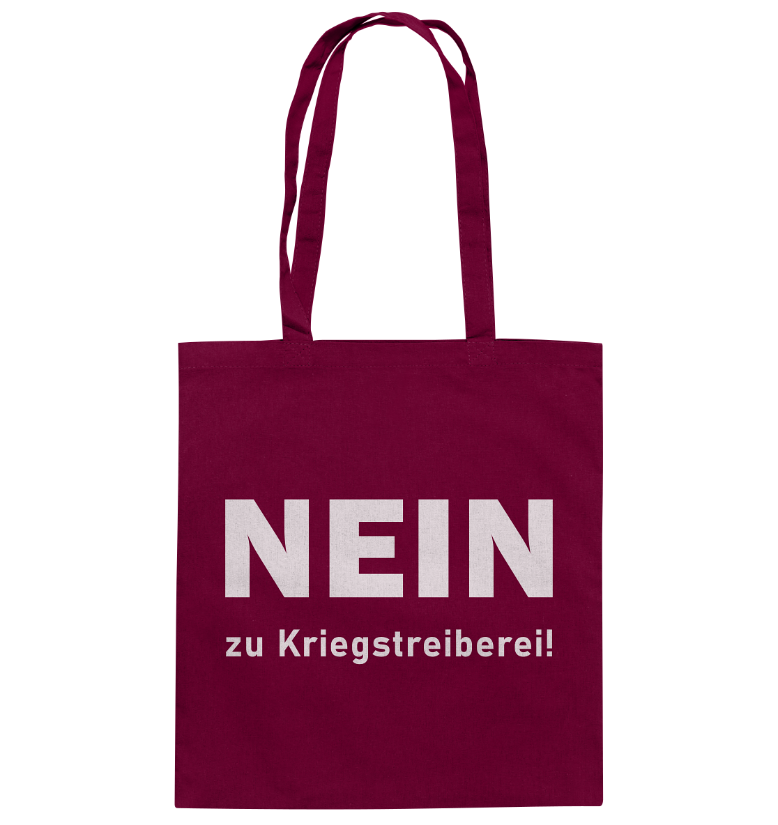 Nein zu Kriegstreiberei - Baumwolltasche