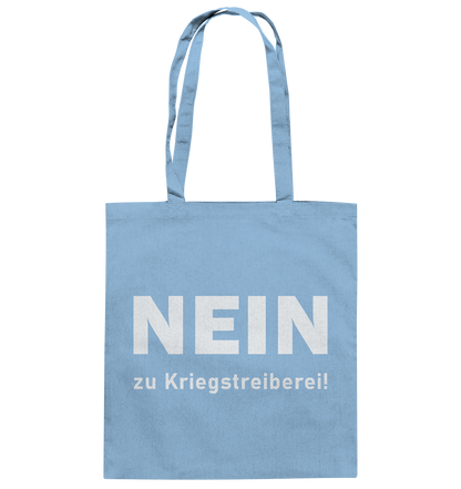 Nein zu Kriegstreiberei - Baumwolltasche