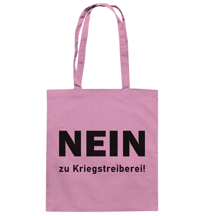 Nein zu Kriegstreiberei - Baumwolltasche