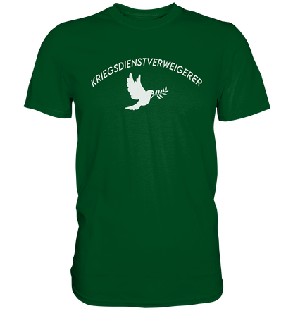 Kriegsdienstverweigerer mit Taube - Premium Shirt