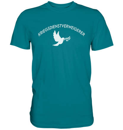 Kriegsdienstverweigerer mit Taube - Premium Shirt