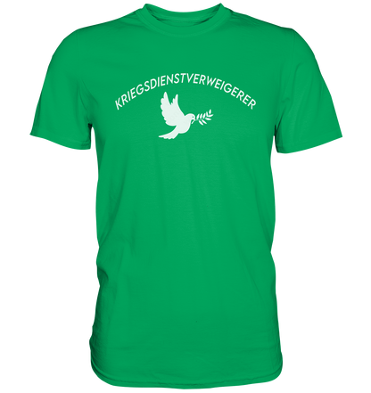 Kriegsdienstverweigerer mit Taube - Premium Shirt