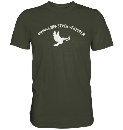 Kriegsdienstverweigerer mit Taube - Premium Shirt