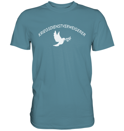 Kriegsdienstverweigerer mit Taube - Premium Shirt