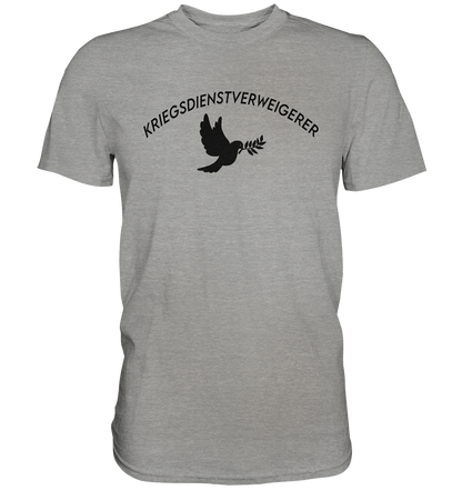 Kriegsdienstverweigerer mit Taube - Premium Shirt